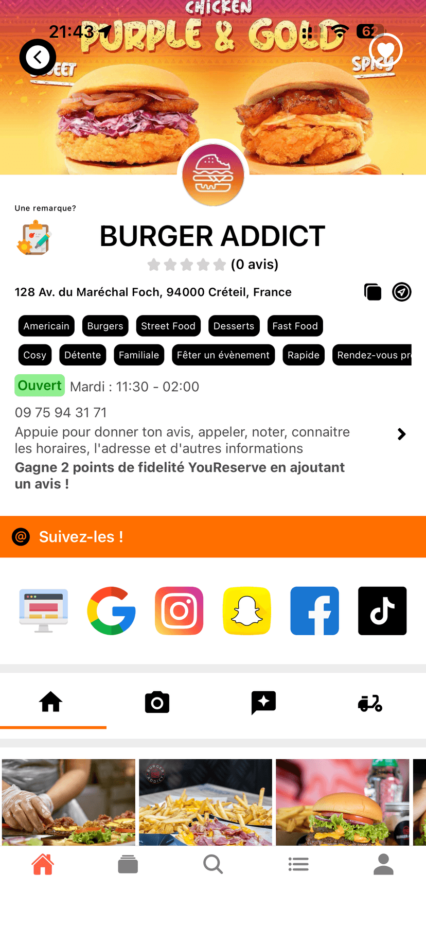 YouReserve — mobile 2